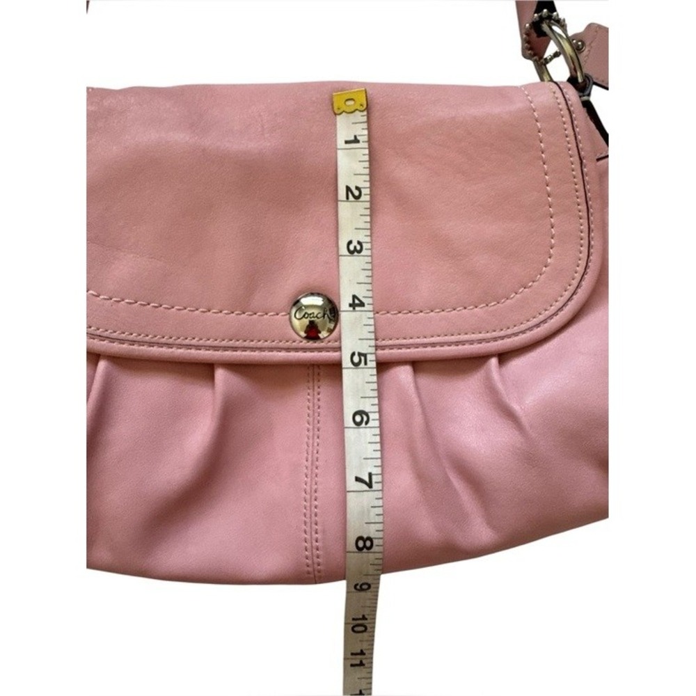 Coach Baby Pink Y2K Soho Pleated Flap Shoulder Bag Silver Hardware - Picture 14 of 15
